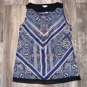 TRIBAL GOLD Blouse Tribal Sheer Chiffon Small